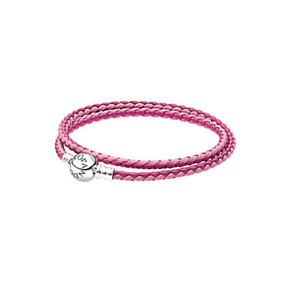 Pandora Pink Leather Bracelet - Picture 2 of 2